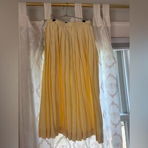 Vintage Ralph Lauren Yellow Pleated Skirt